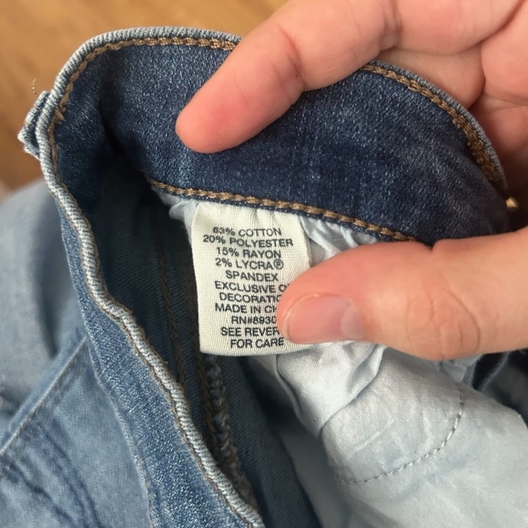Mudd FLX Stretch High Rise Denim Blue Jeggings Sz 7 - Picture 5 of 7